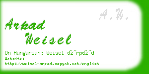 arpad weisel business card